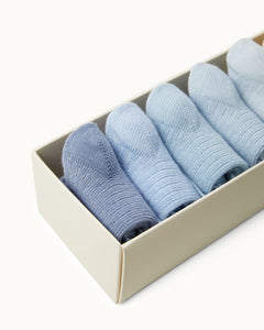 Bijou Socks in Blue, Set of 7