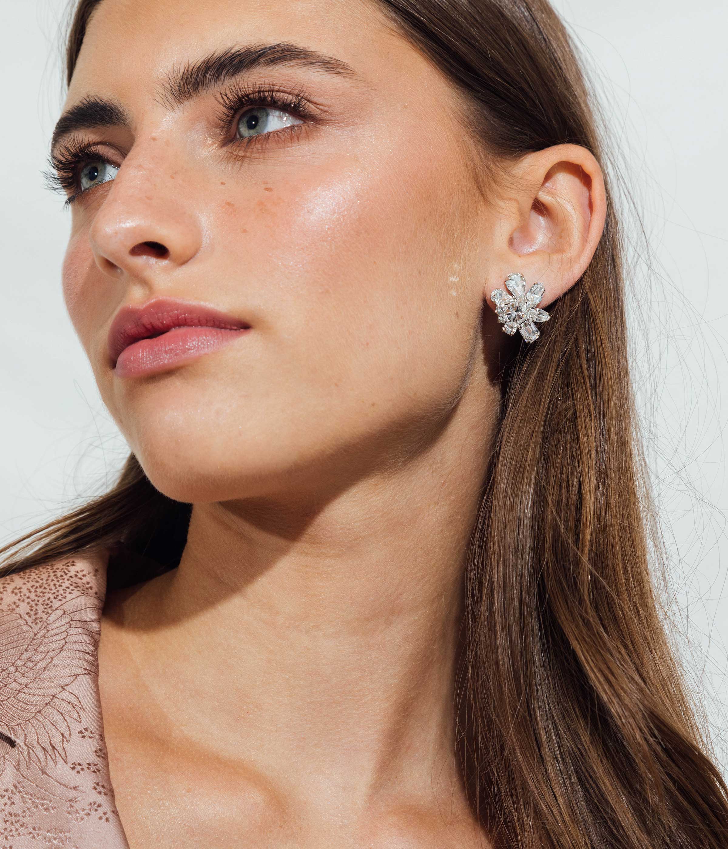 Birdie Earrings in Crystal