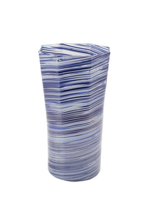 Tall Hand Blown Tumbler in Indigo Mix, Set of 6