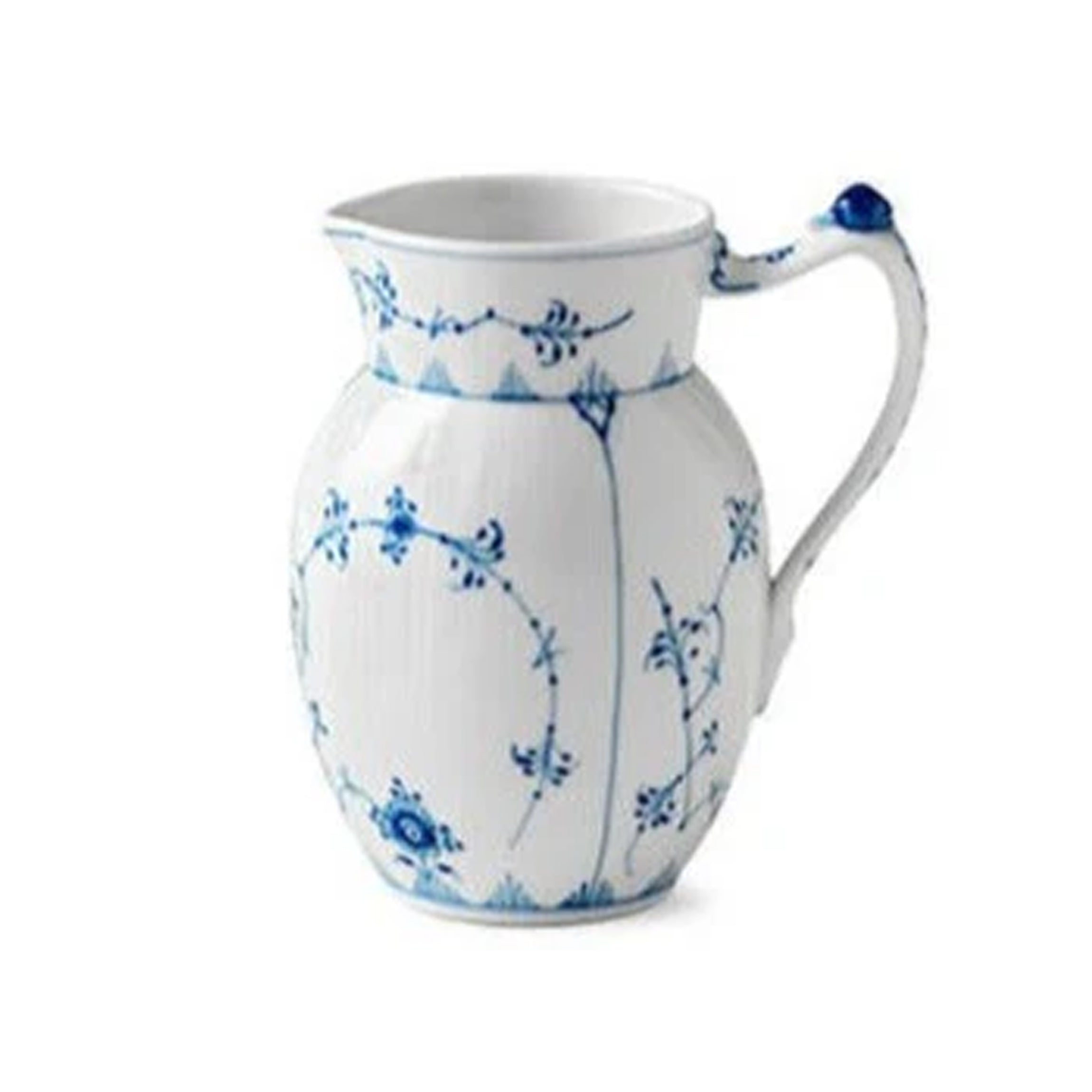 Blue Fluted Plain Jug 1.5 Pint