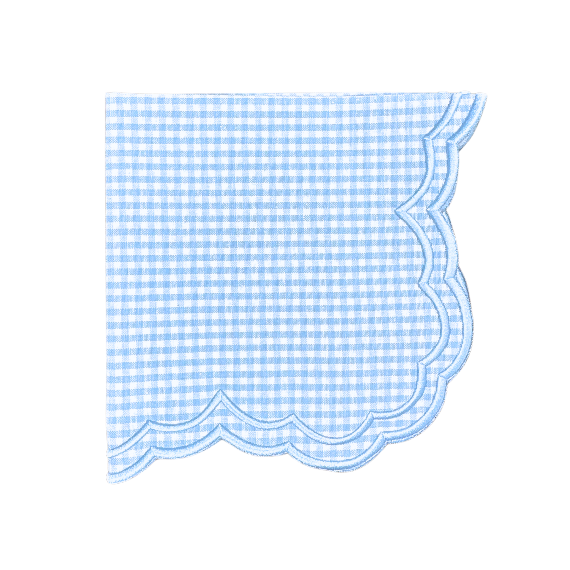 Bettina-Gingham Napkin in Blue, Set of 4