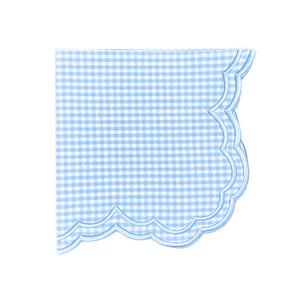 Bettina-Gingham Napkin in Blue, Set of 4