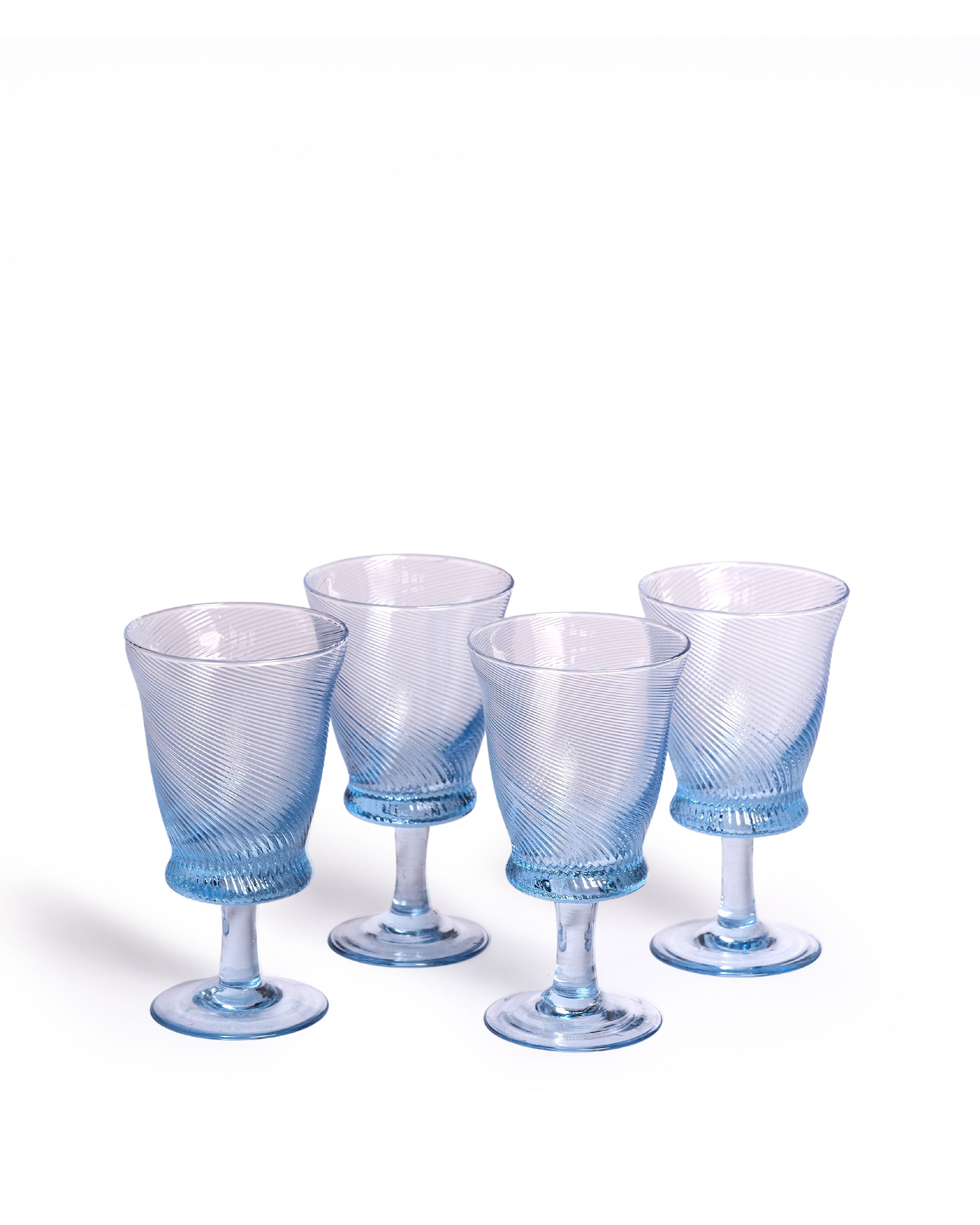 Spiral Wine Glasses, Set of 4