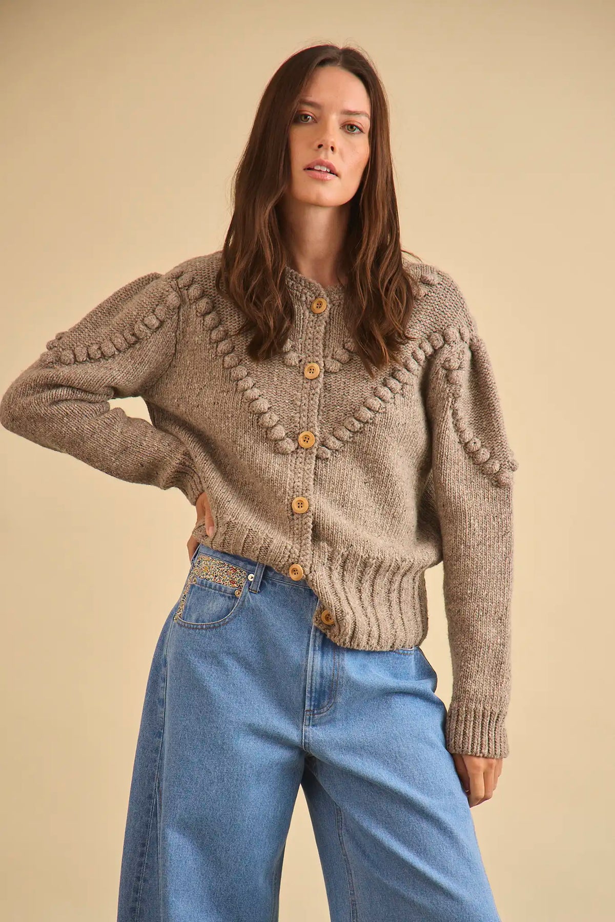 Bobble Sweater in Oatmeal