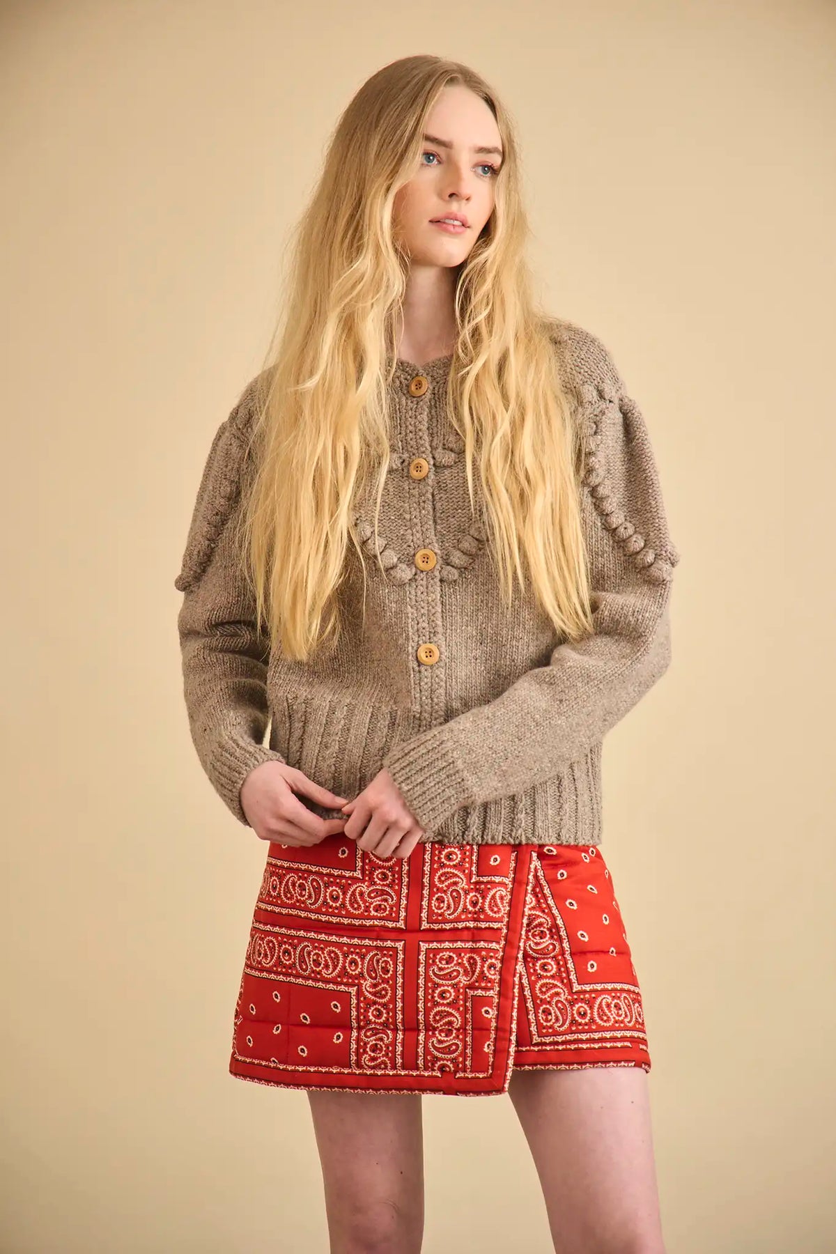 Bobble Sweater in Oatmeal