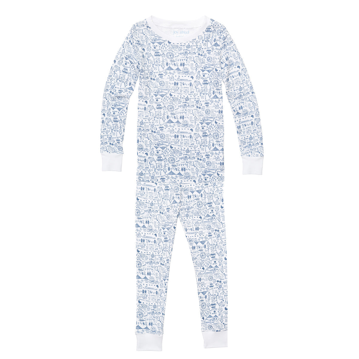 Joy Street Boston Two Piece Pajamas, Blue