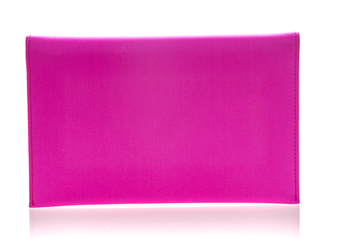 Bow Envelope Clutch in Satin