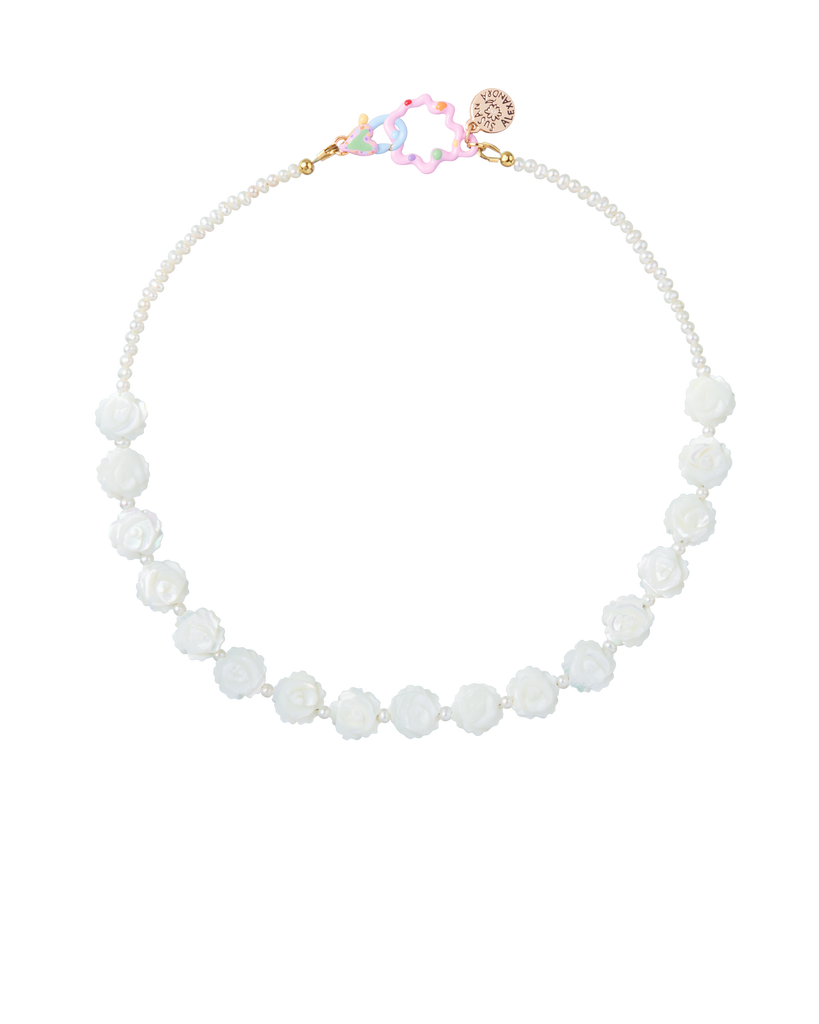 Mother of Pearl Rose Necklace