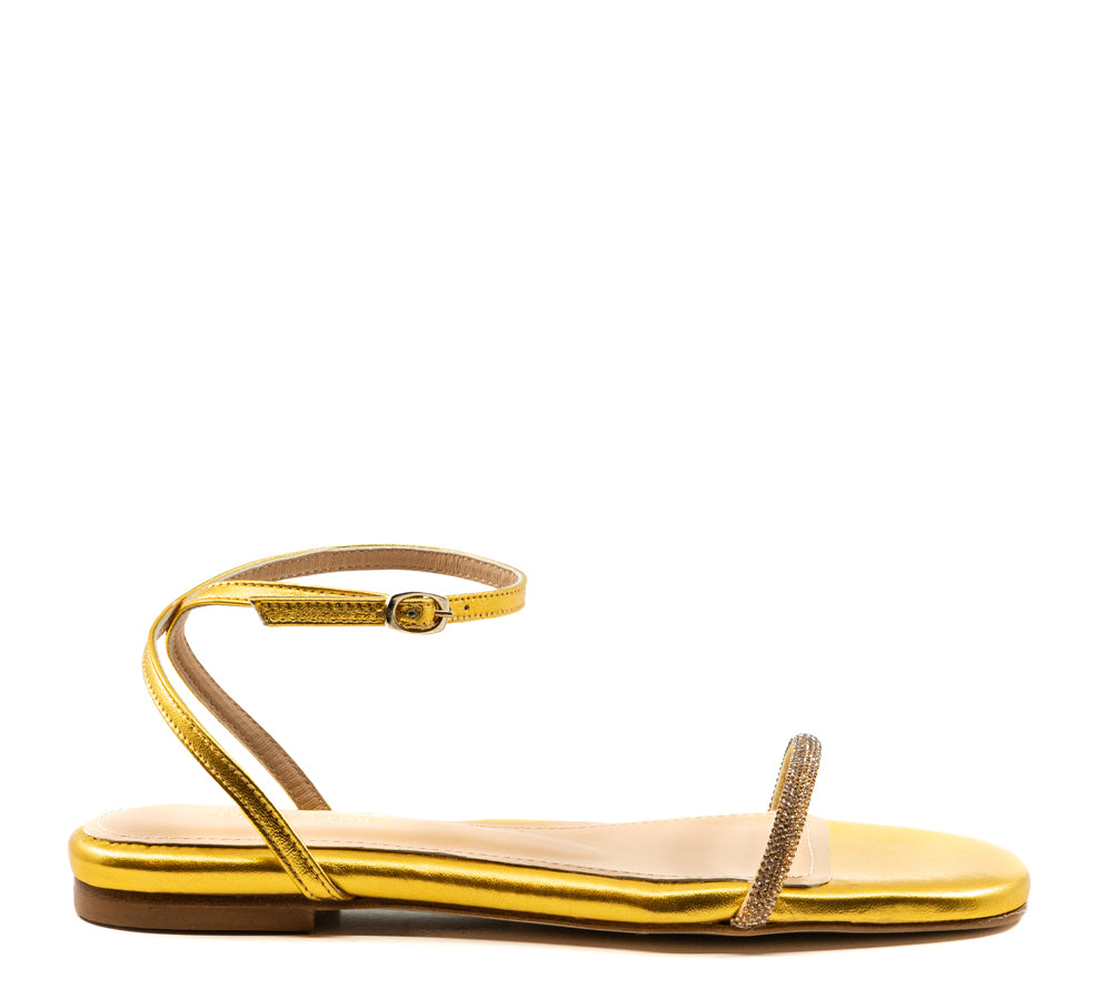 Brook Flat Gold Sandal