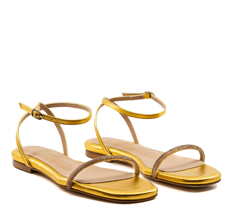 Brook Flat Gold Sandal