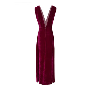 Burgundy Velvet Dress