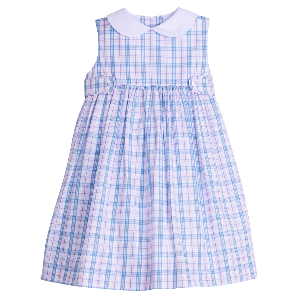 Button Tab Nantucket Dress Albany Plaid