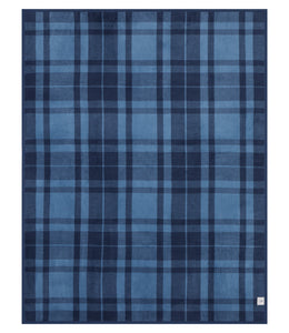 Cabin Plaid Cornflower Blanket