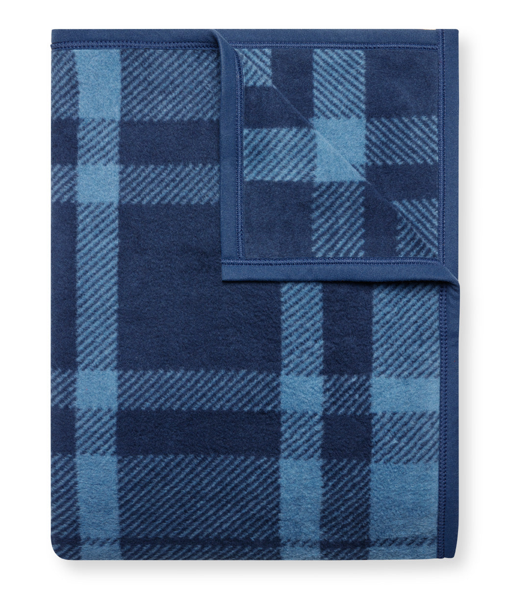 Cabin Plaid Cornflower Blanket