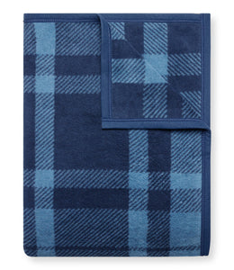 Cabin Plaid Cornflower Blanket