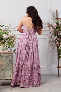 The Caterina Dress in Lilac Tapestry Rose