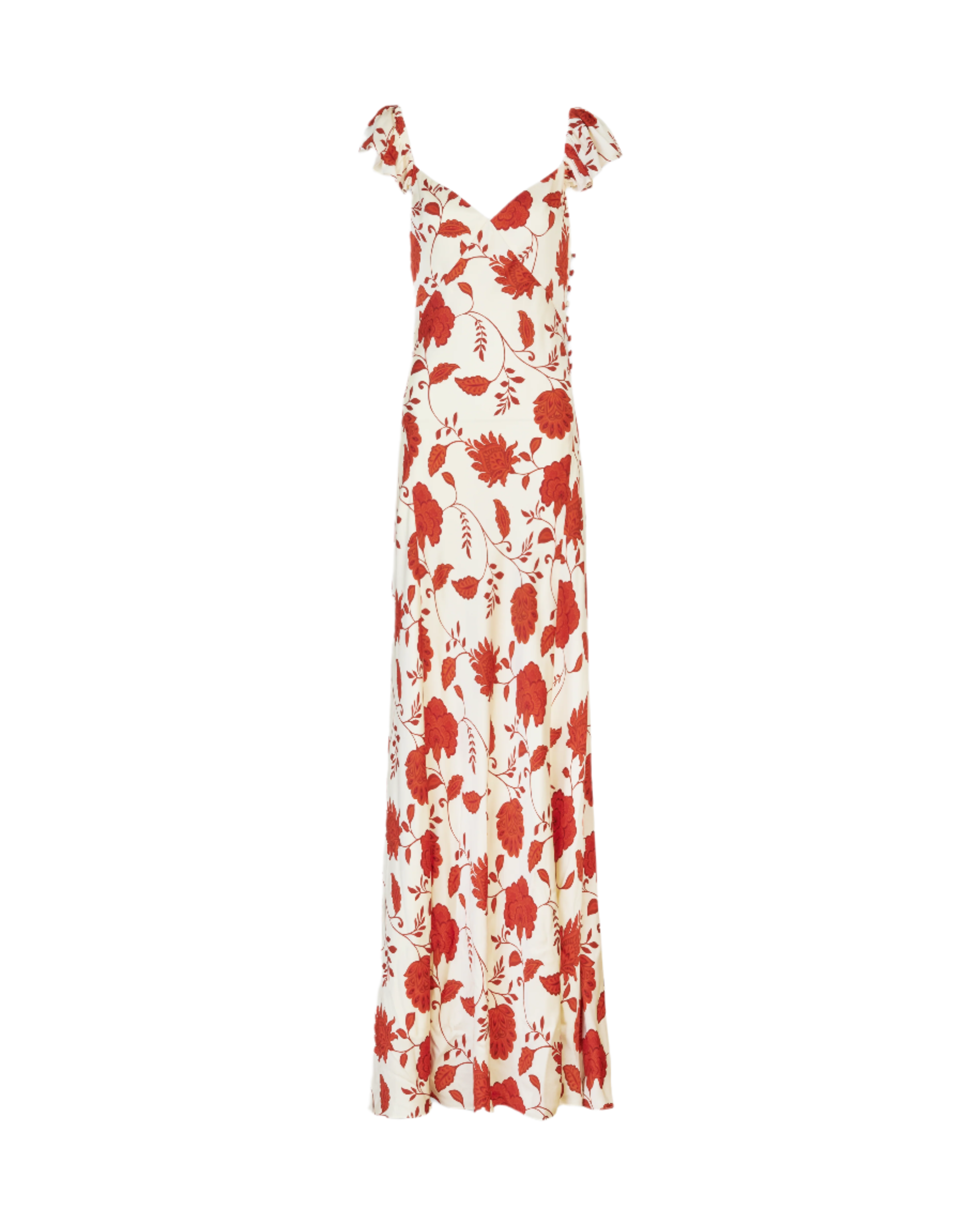 Carrie Dress in Cream & Tomato