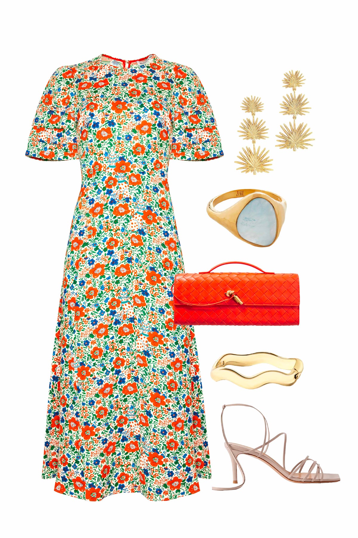 The Casey Dress is a sheath midi dress with a curved waist seam and a relaxed skirt.