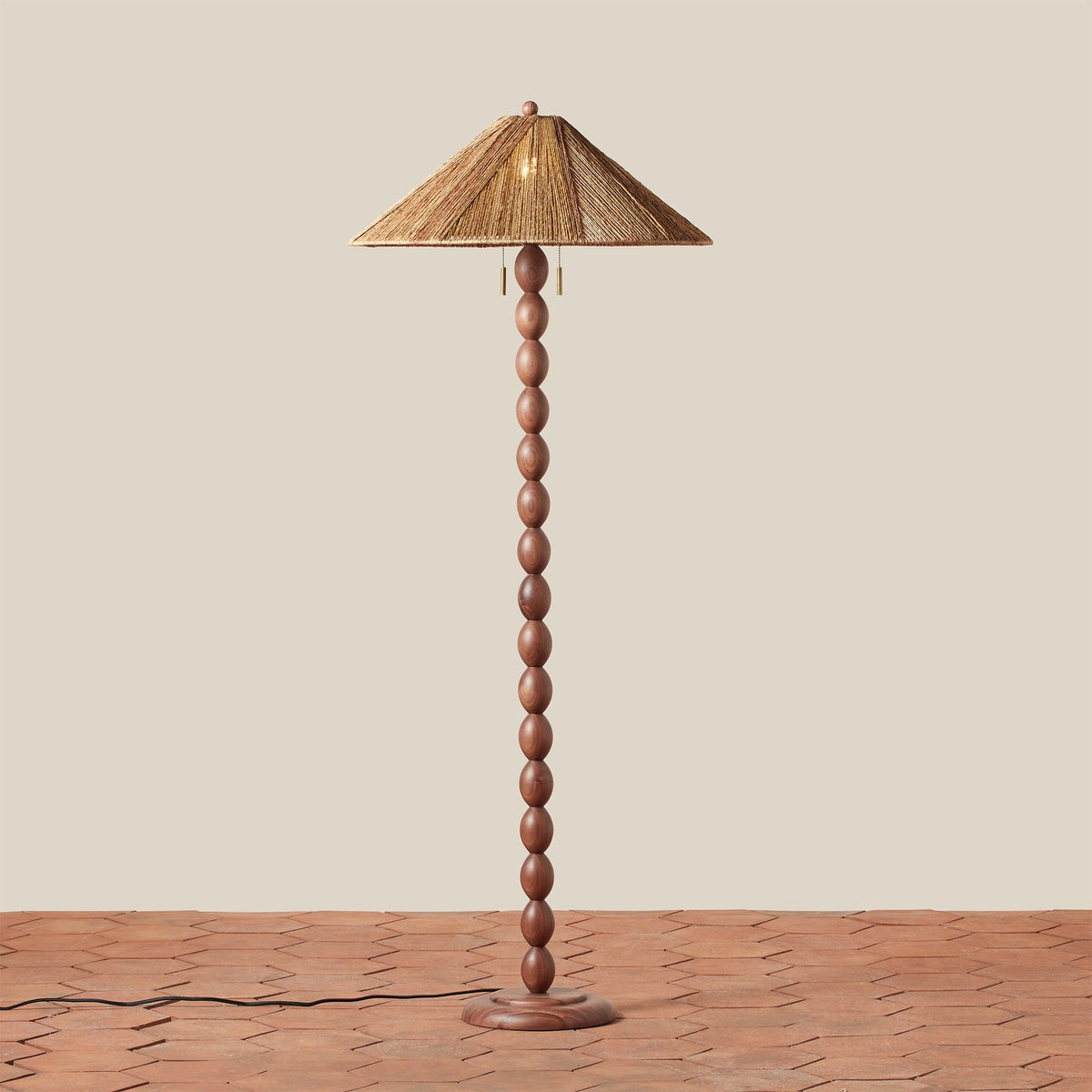 floor lamp on tile floor