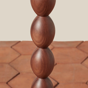 solid walnut wood body of lamp