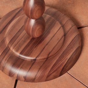 wood base of lamp