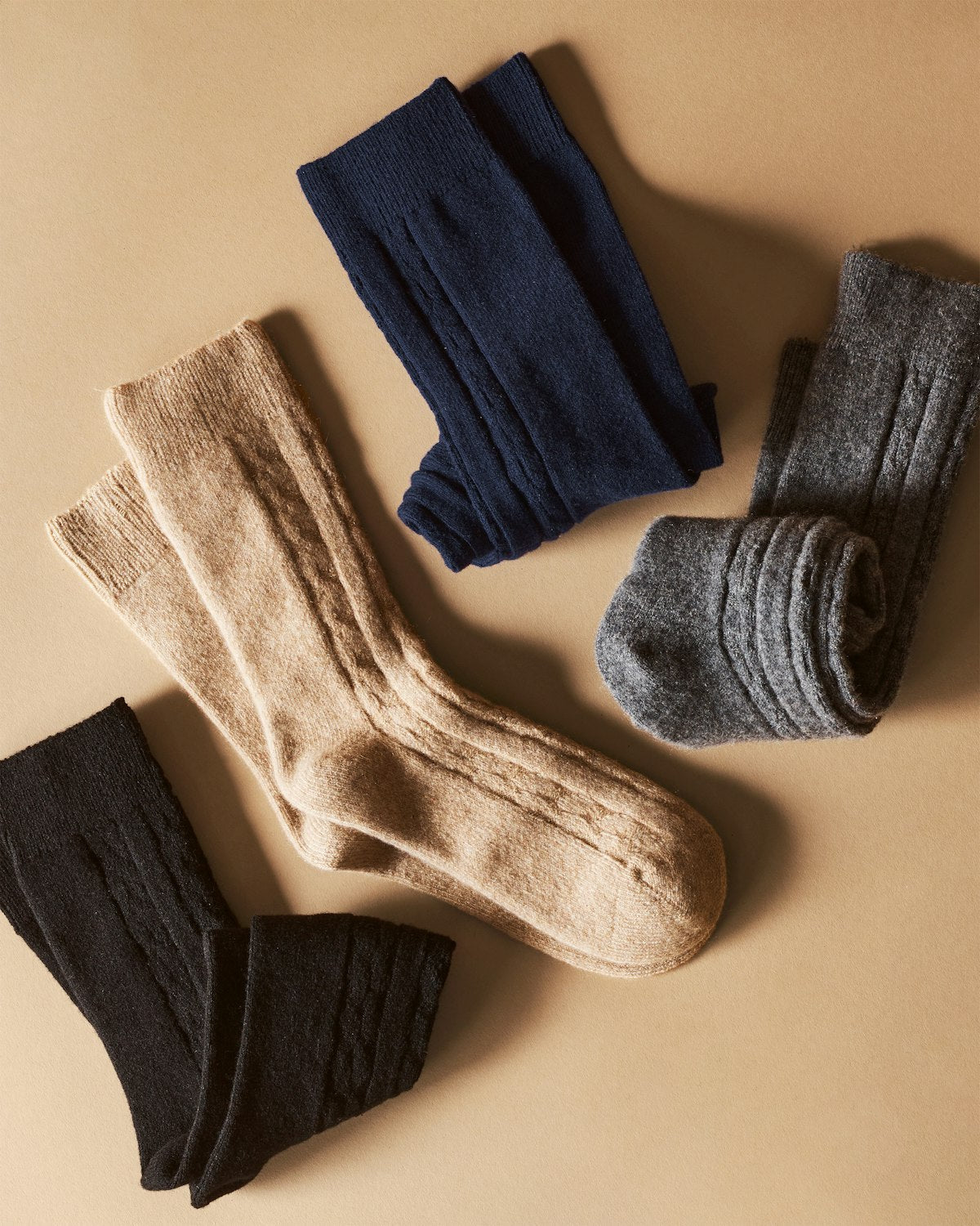 Women’s Cashmere Socks in Navy