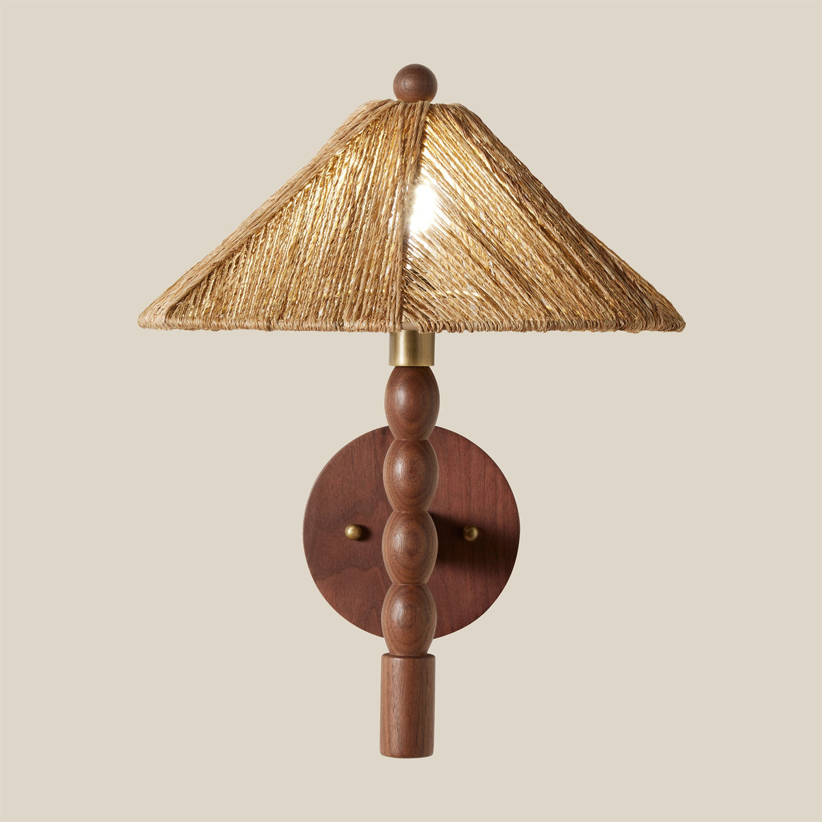 sconce with light turned on