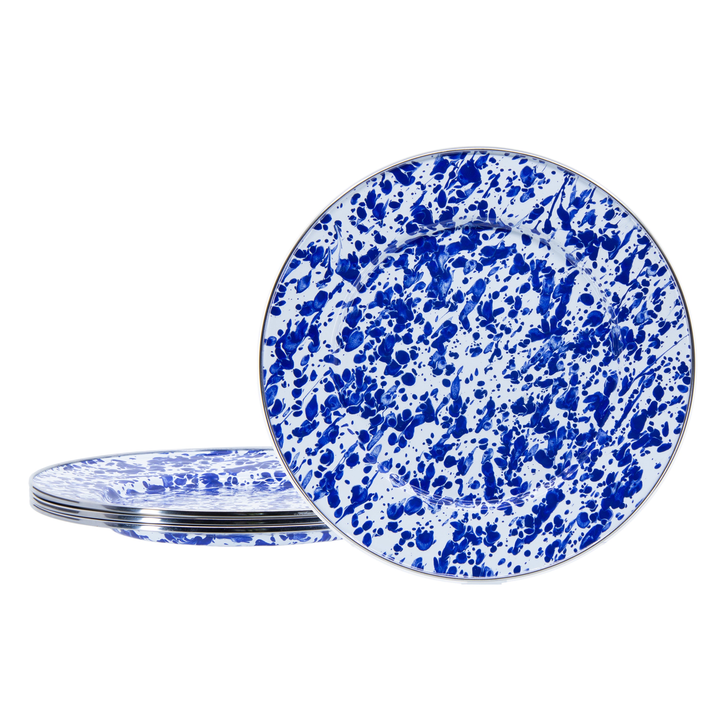 Dinner Plates in Cobalt Swirl, Set Of 4