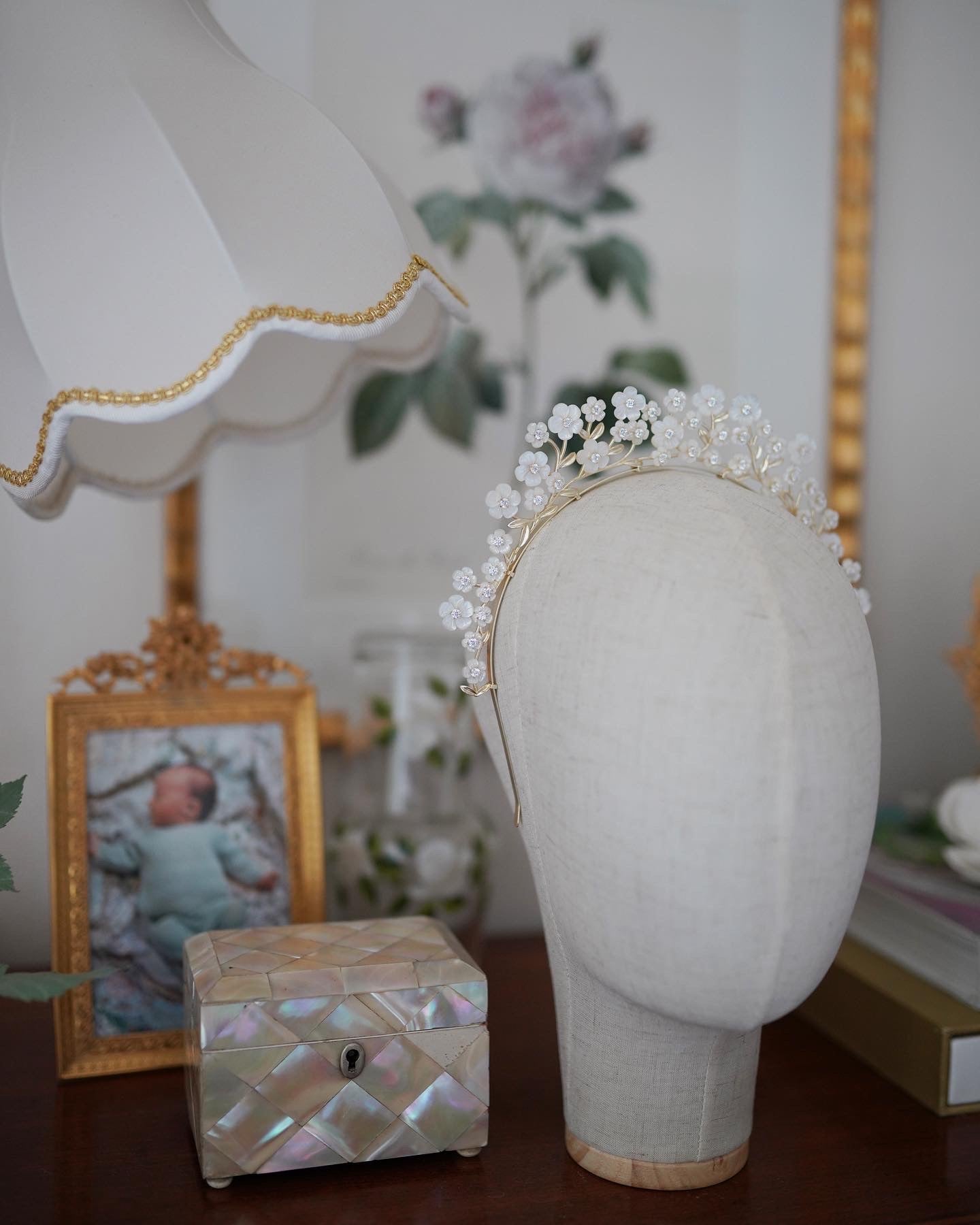 Mother-Of-Pearl Chinoiserie Crown