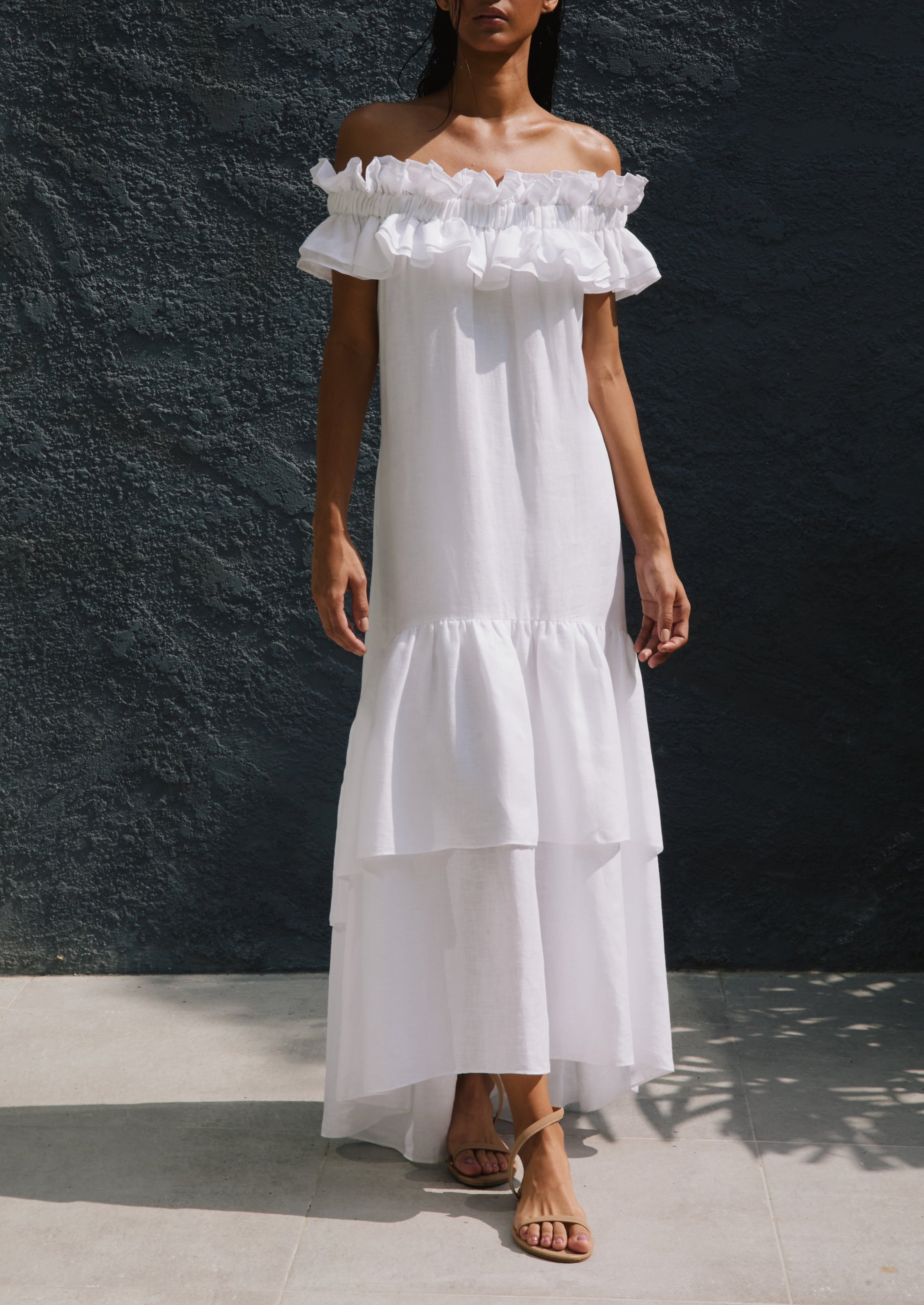 ESCONDIDA DRESS IN WHITE - No Pise La Grama Web