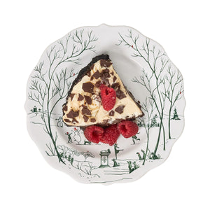 Country Estate Winter Frolic Dessert/Salad Plate in Evergreen