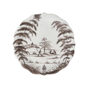 Country Estate Party Plate Assorted, Set of 4 in Flint Grey