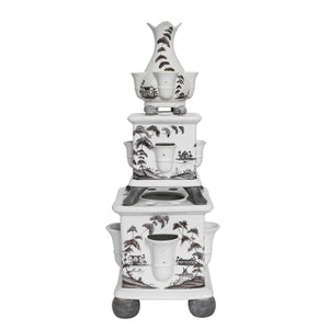 Country Estate Tulipiere Tower in Flint Grey, Set of 3