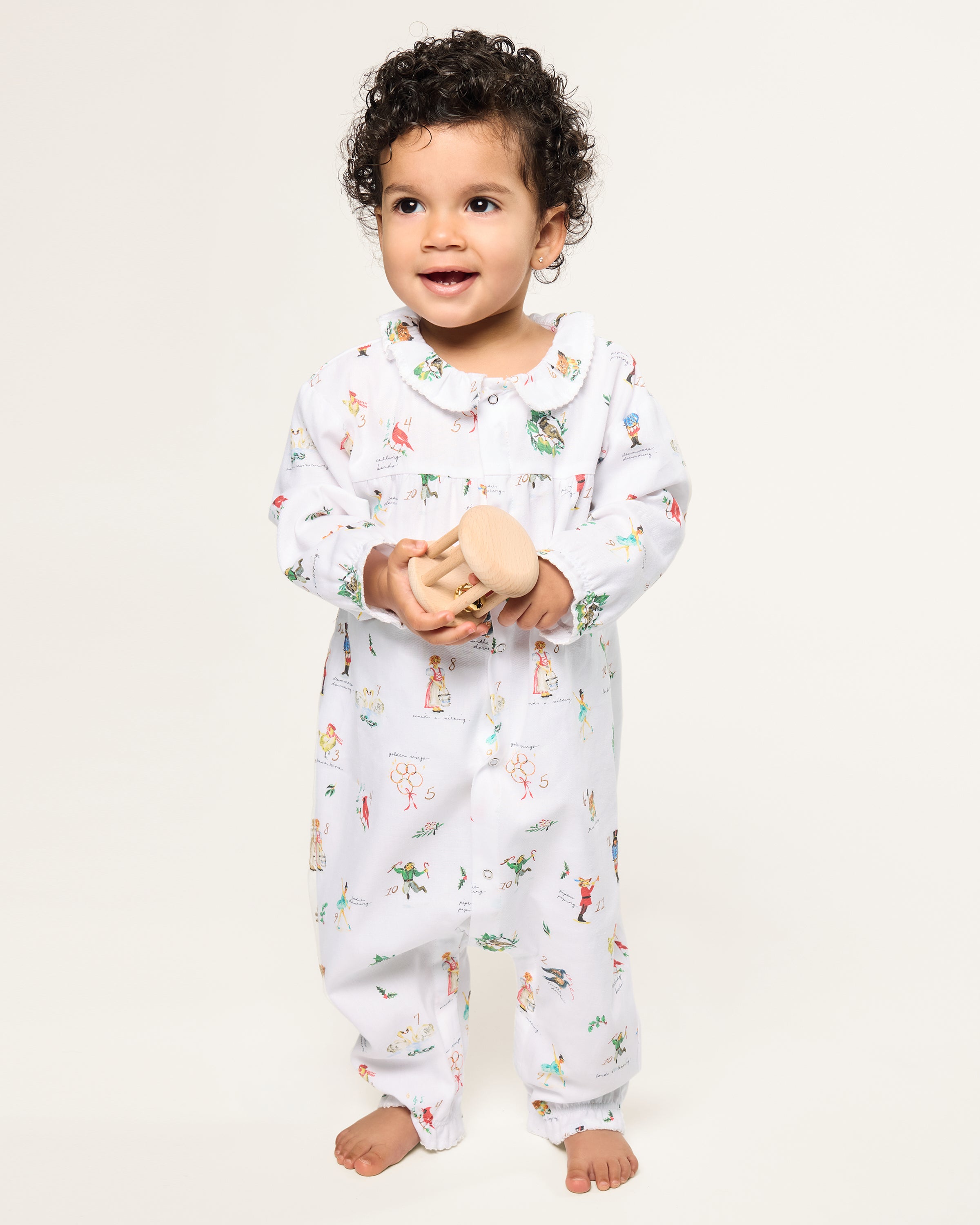 Baby's Twill Madeline Romper in 12 Days of Christmas
