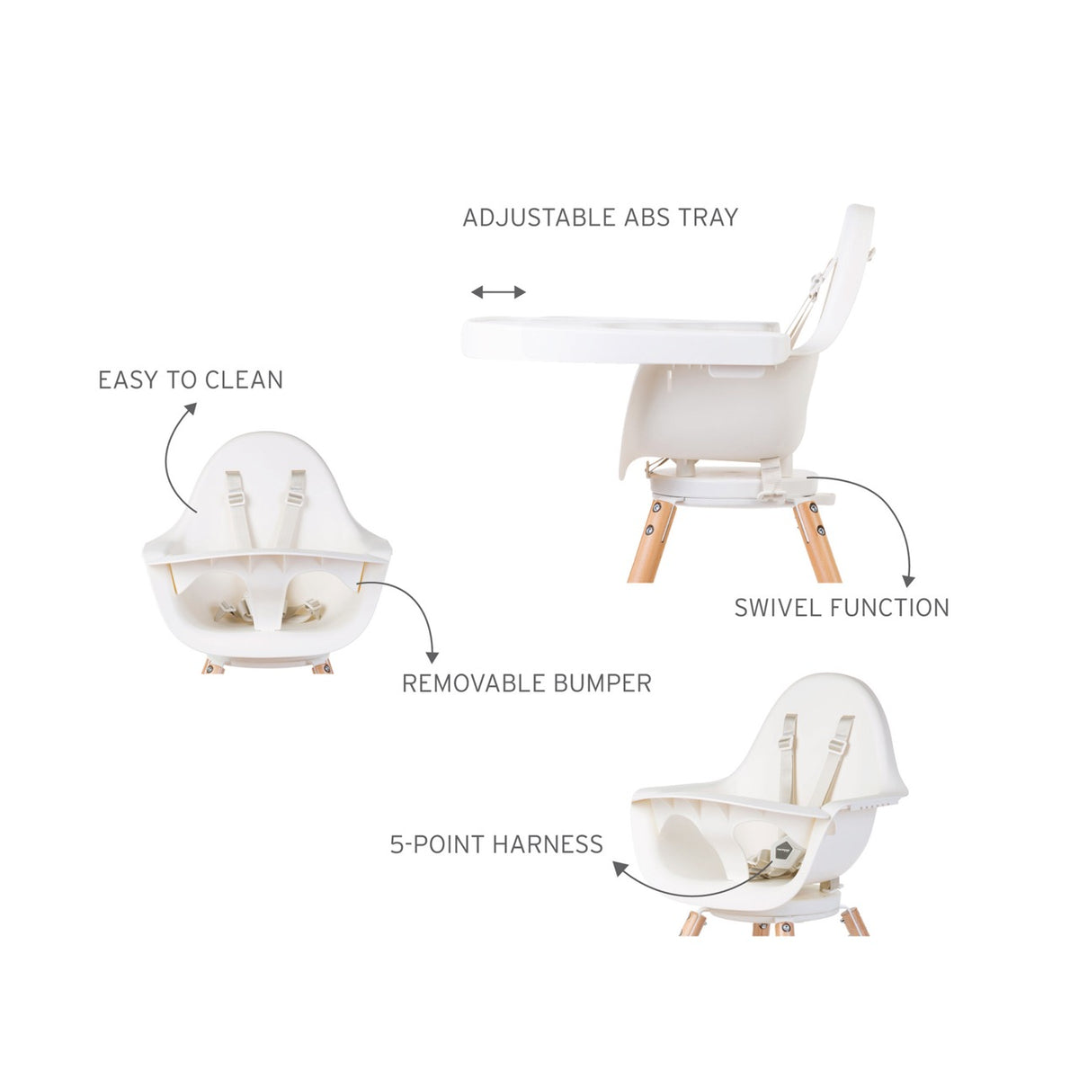 Childhome Evolu ONE.80° High Chair