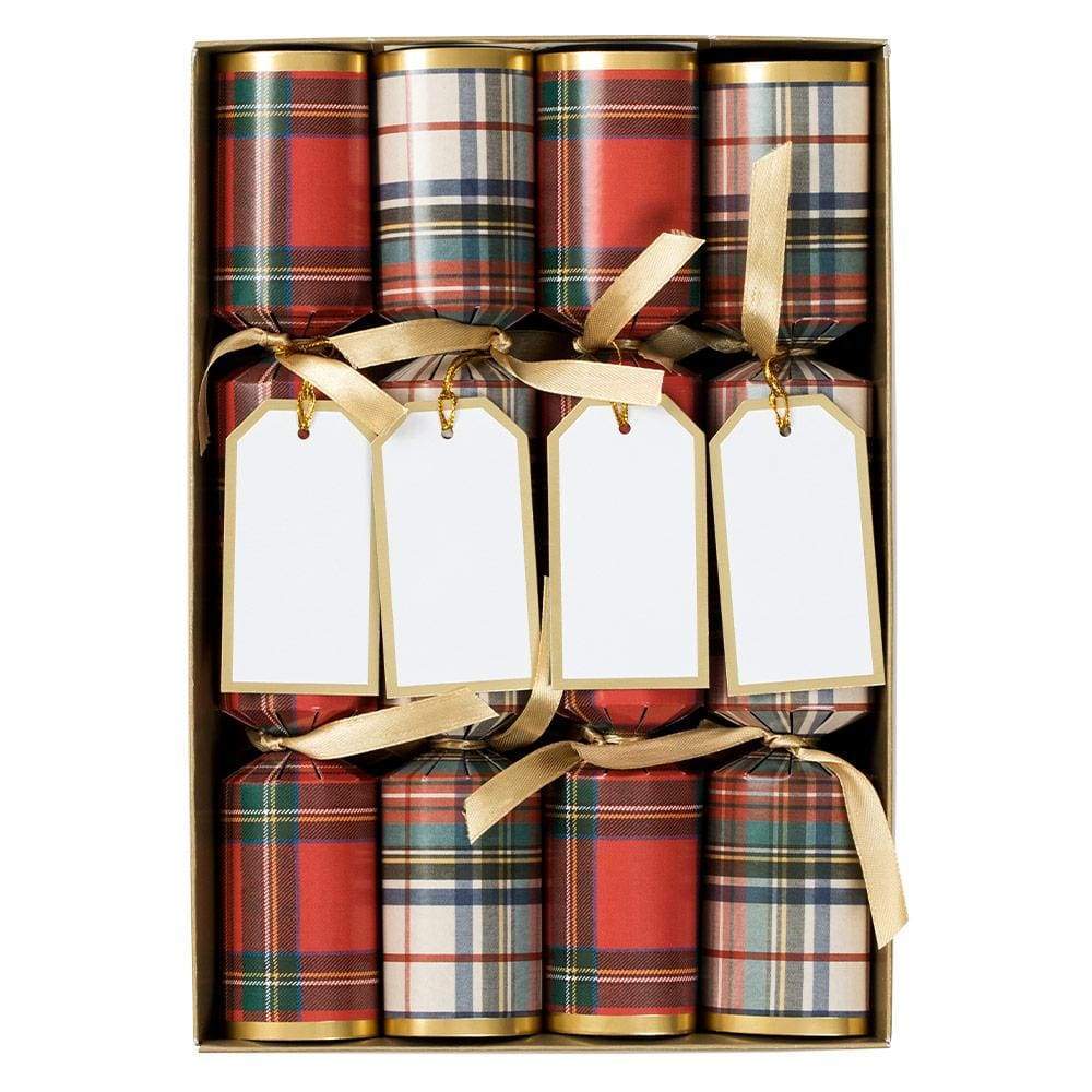 Stewart Tartan Celebration Christmas Crackers, 8 Per Box