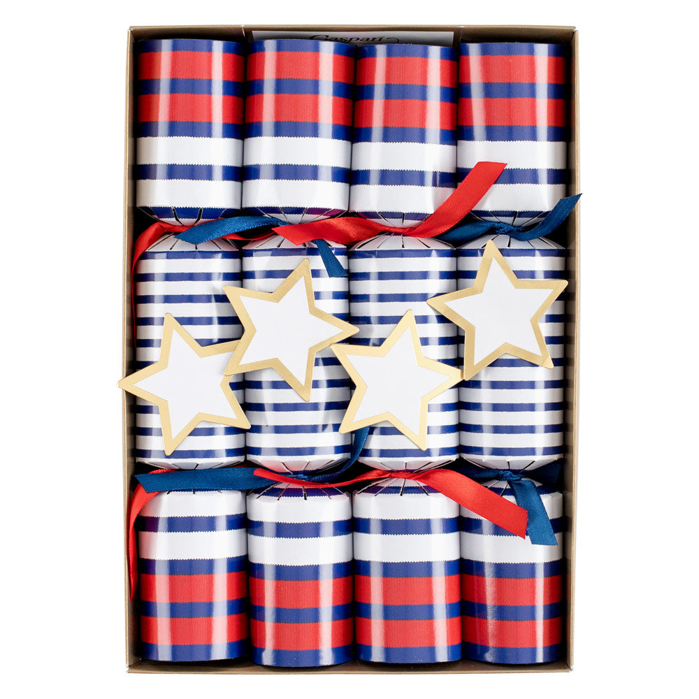 Breton Stripe Celebration Crackers, 8 Per Box