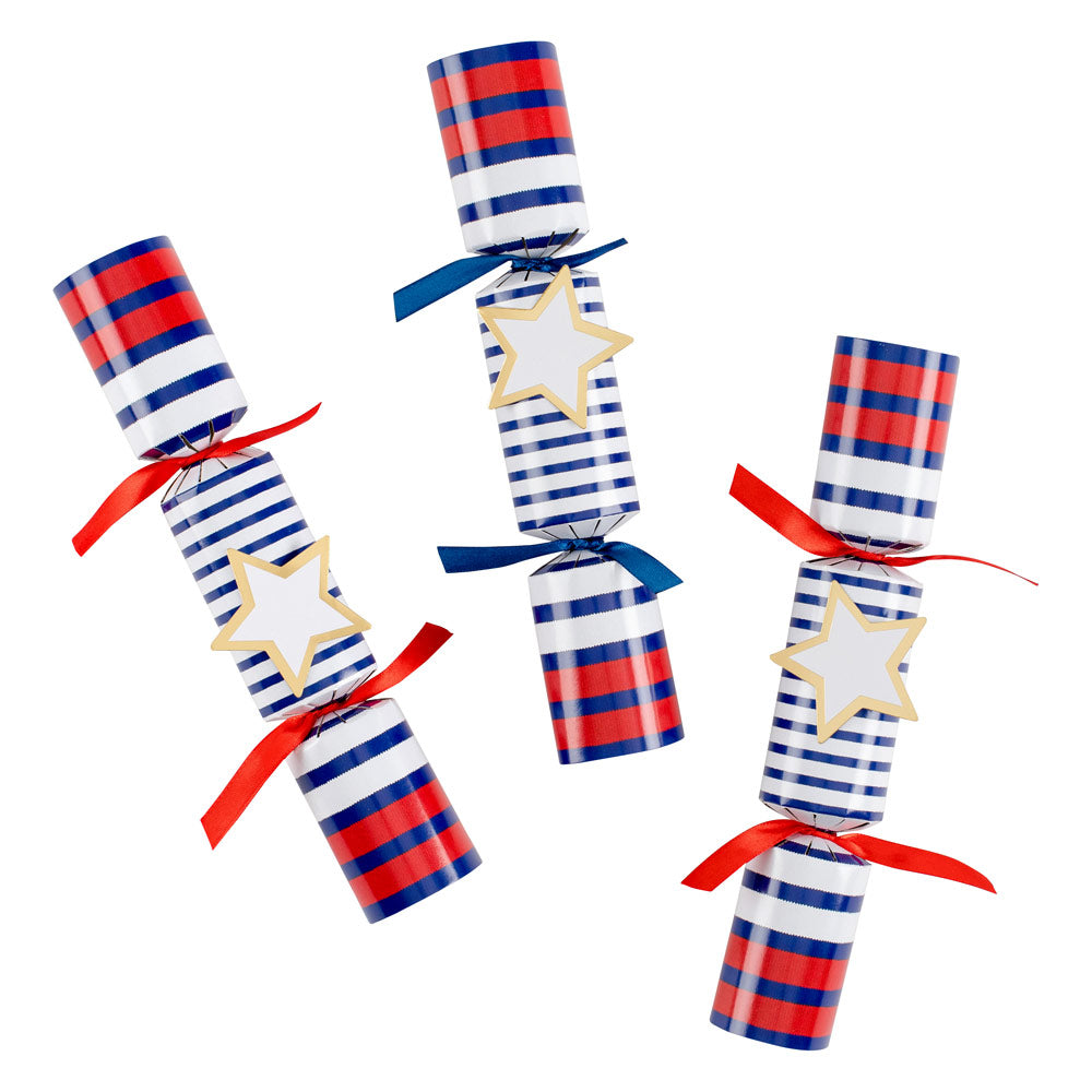 Breton Stripe Celebration Crackers, 8 Per Box