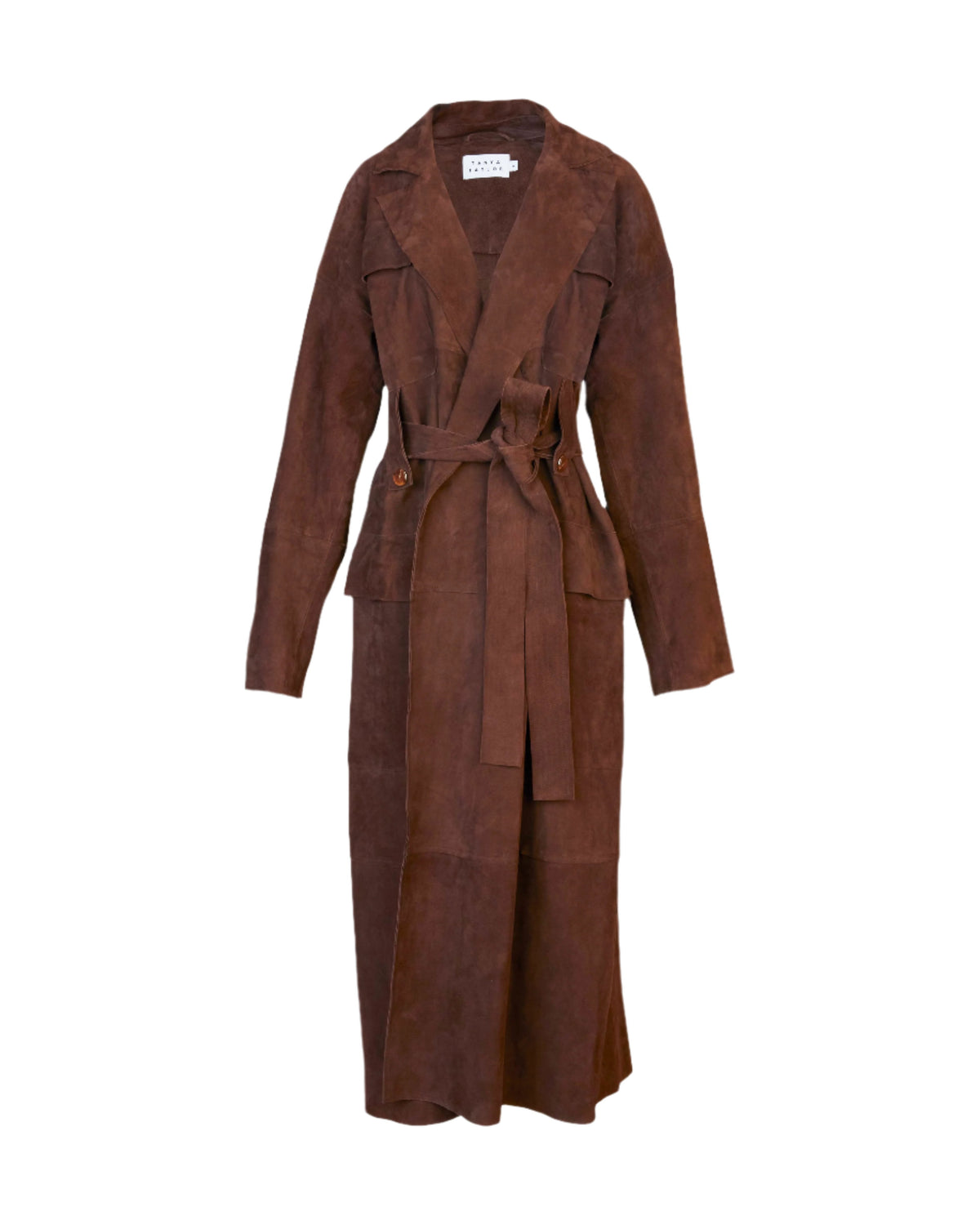 Suede Clayton Coat in Chocolate