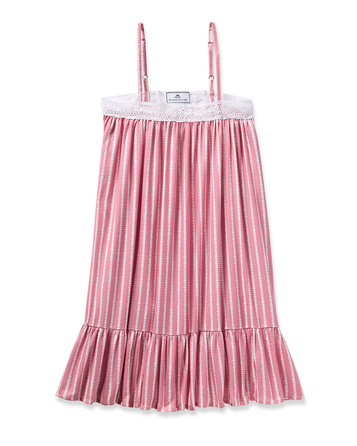 Girl’s Twill Lilly Nightgown in Love Lines