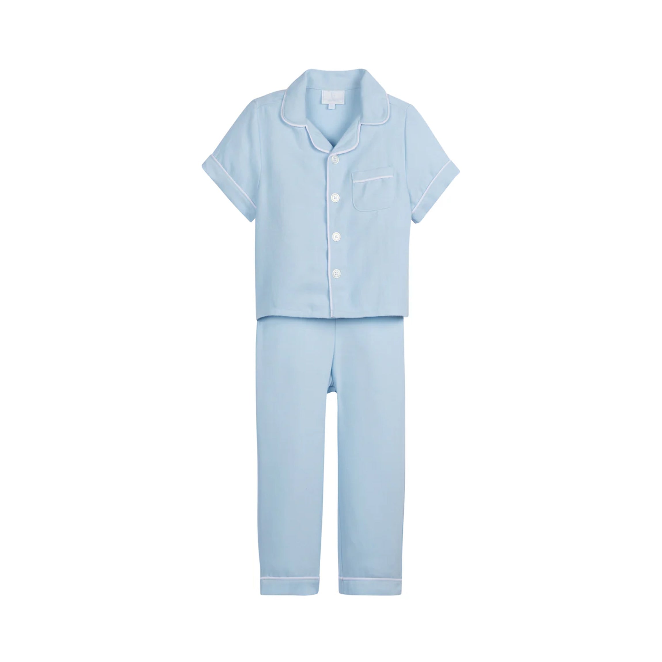 Classic Short Sleeve Pajama Set in Light Blue