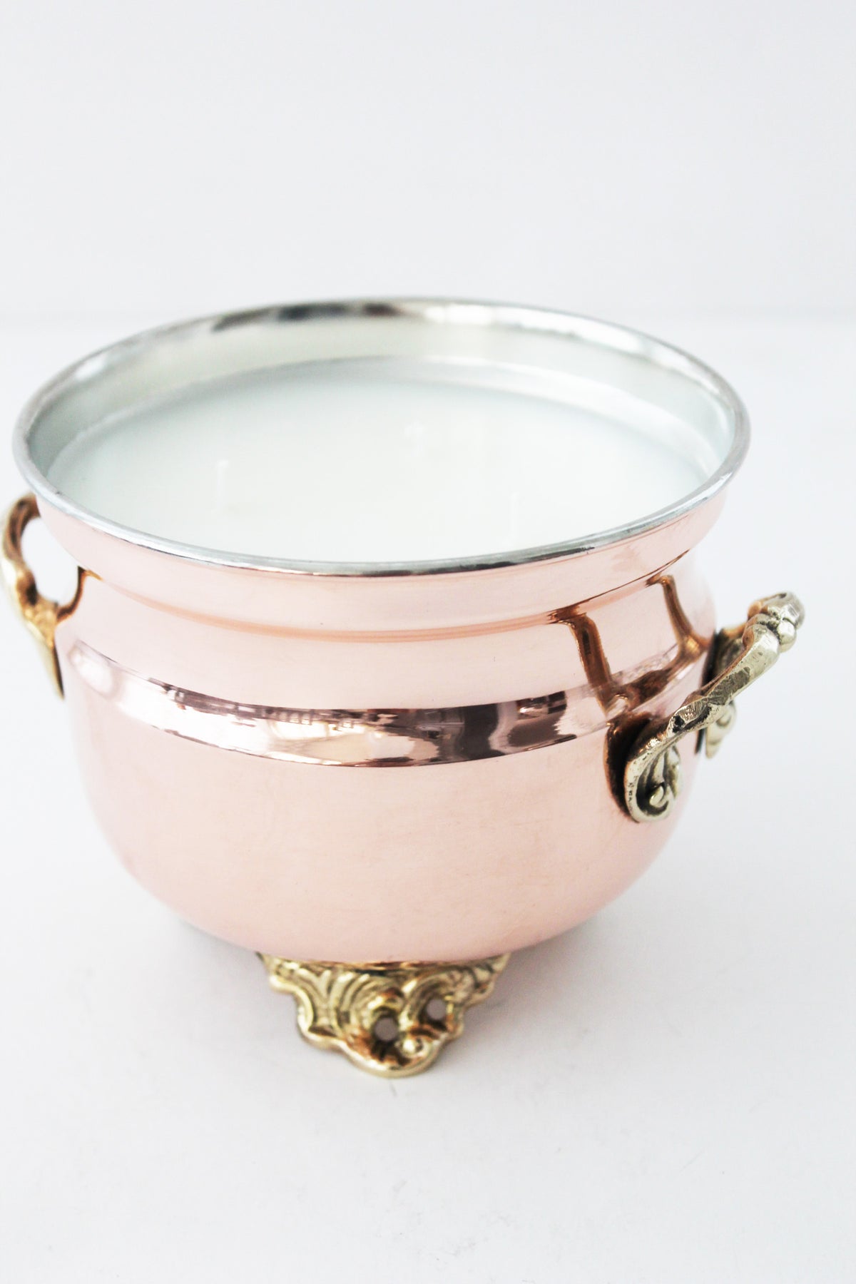 CMK Vintage French Inspired Grapefruit Mint Jardiniere Candle