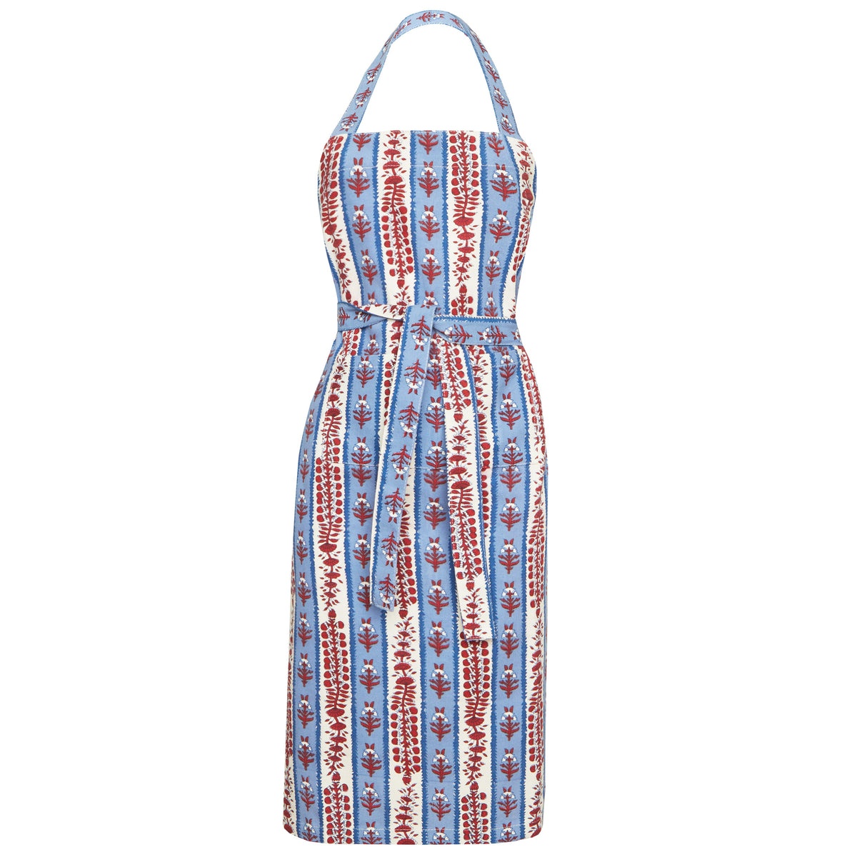 Avignon Apron Red & Blue