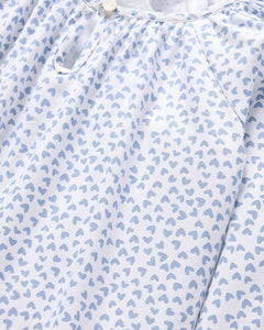 Girl’s Twill Delphine Nightgown in Bluehearts