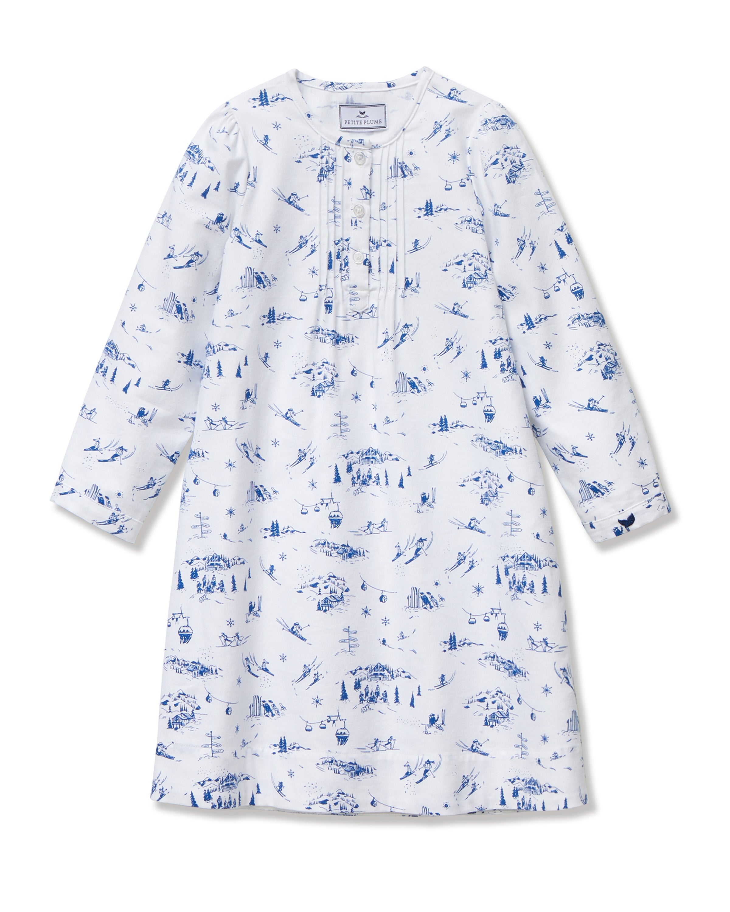 Girl’s Twill Beatrice Nightgown in Chalet Toile