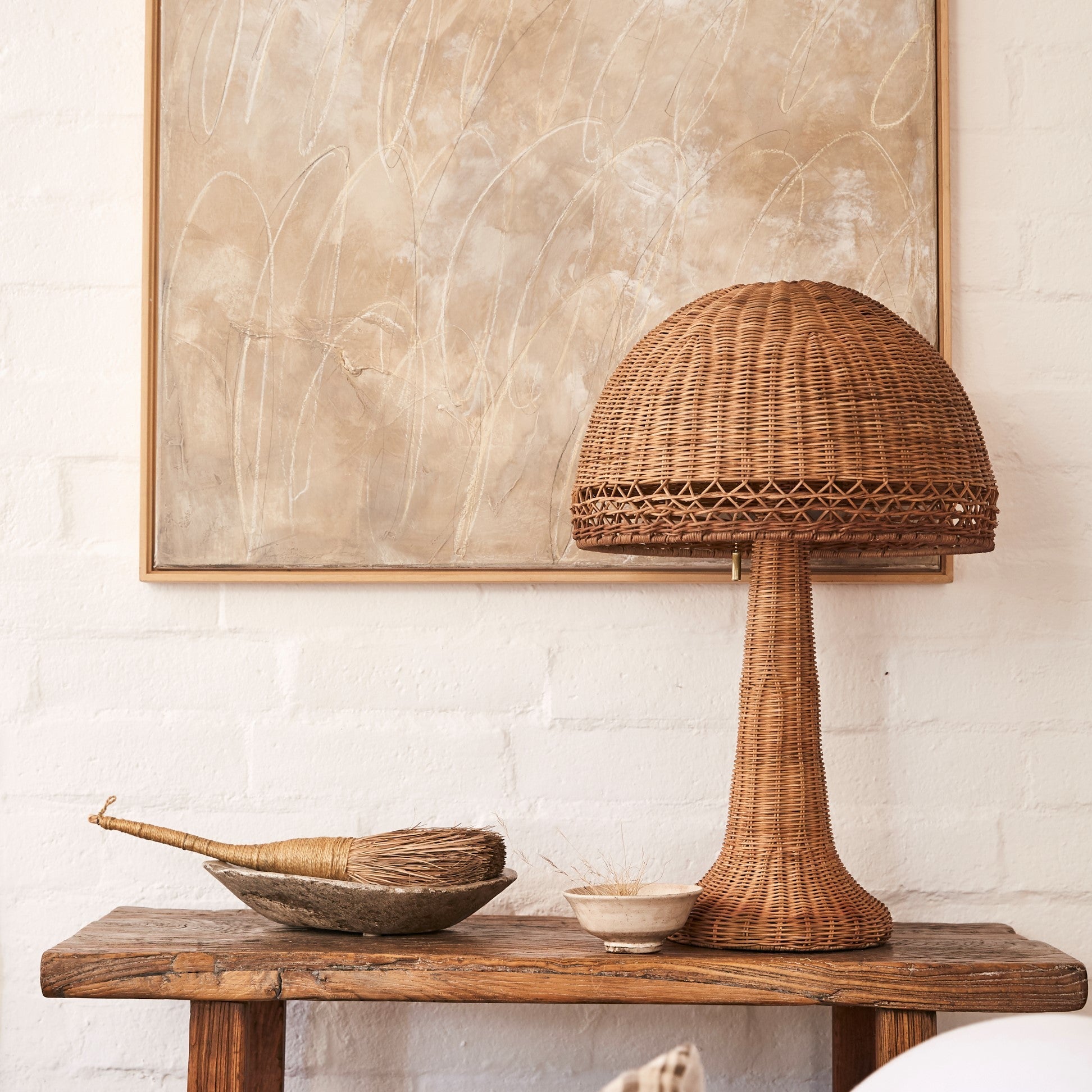 augusta table lamp on table