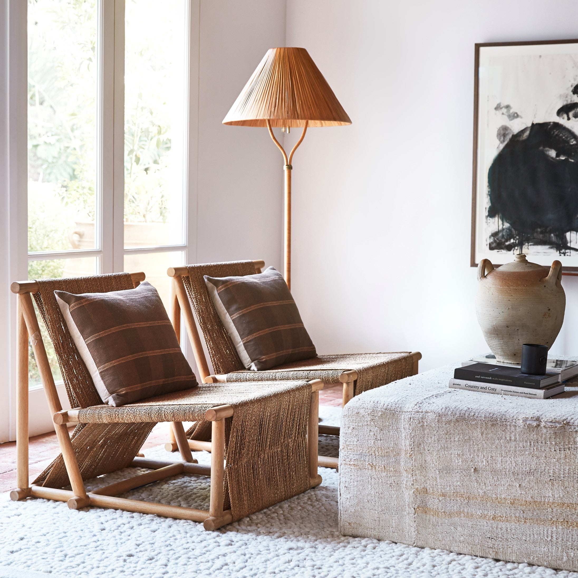 delphine floor lamp in living room