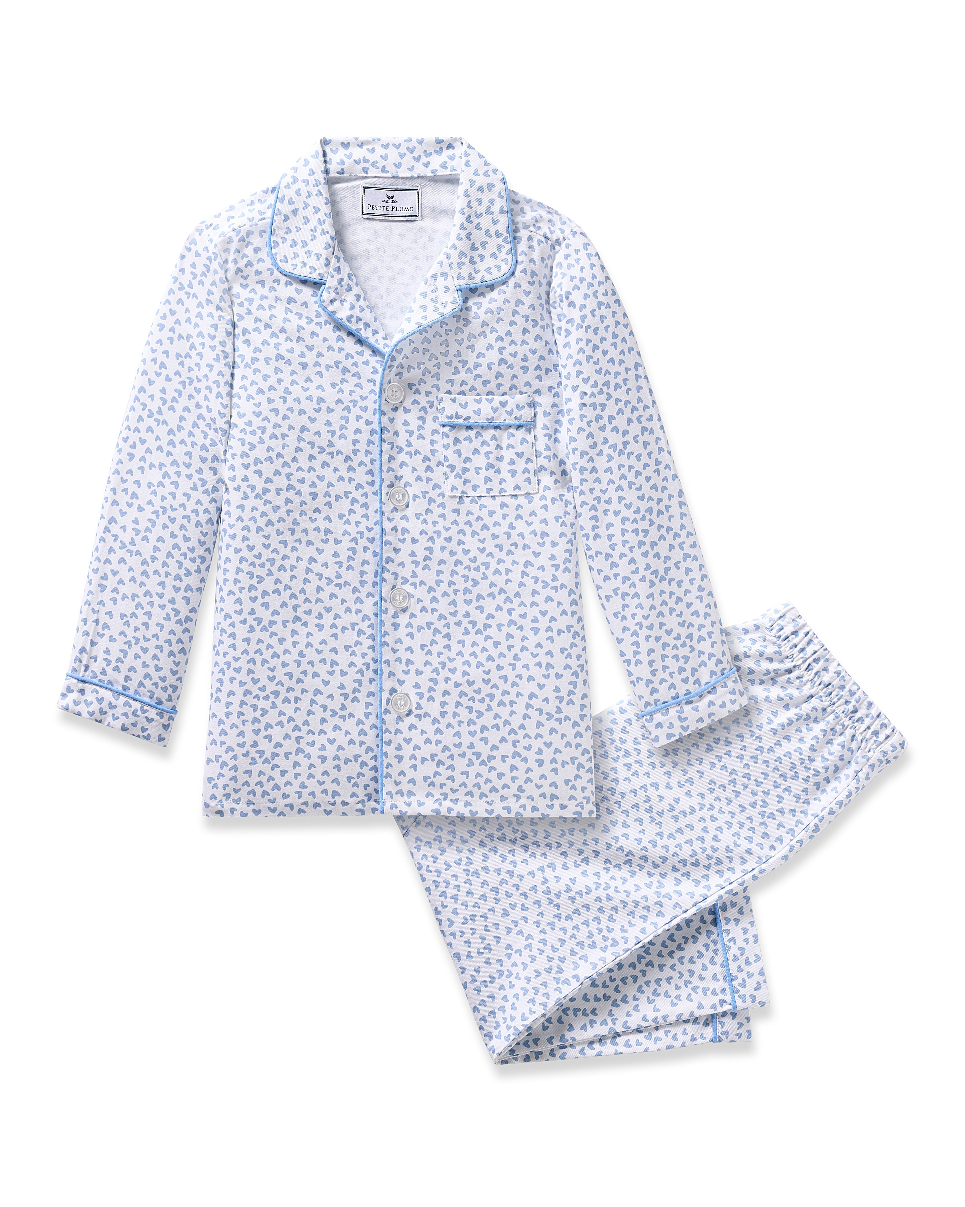 Kid’s Twill Pajama in Bluehearts