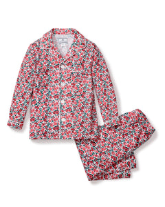 Kid’s Twill Pajama Set in Fleurs des Bois