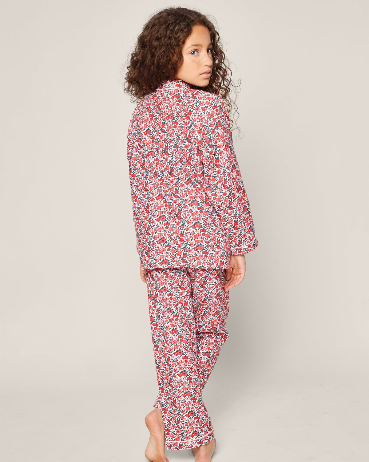 Kid’s Twill Pajama Set in Fleurs des Bois